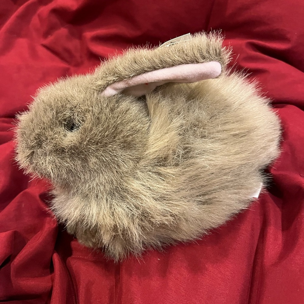 Ty Fluffy vintage Nibbles lifelike Tan Bunny Plush